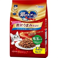 【あす宅】銀のスプーン 贅沢うまみ仕立て 毛玉ケア まぐろ・かつお・煮干し・白身魚・しらす味 1.2kg
