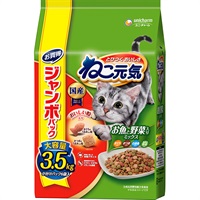 【あす宅】ねこ元気 お魚と野菜入りミックス まぐろ・かつお・白身魚・緑黄色野菜入り 3.5kg