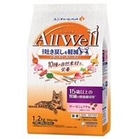 【あす宅】All Well 10種の自然素材と栄養 15歳以上の腎臓の健康維持用 サーモン＆ツナ味 1.2kg（300g×4袋）