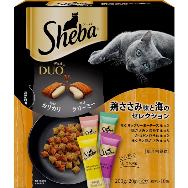 あす宅】シーバ デュオ 鶏ささみ味と海のセレクション 200g（20g×10