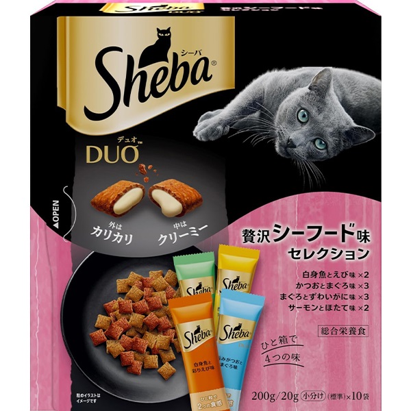あす宅】シーバ デュオ 贅沢シーフード味セレクション 200g（20g