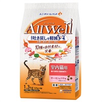 【あす宅】All Well 10種の自然素材と栄養 室内猫用 サーモン＆ツナ味 1.3kg（325g×4袋）