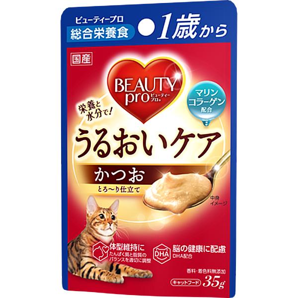 ビューティープロ キャット パウチ うるおいケア 1歳から かつお 35g×12コ