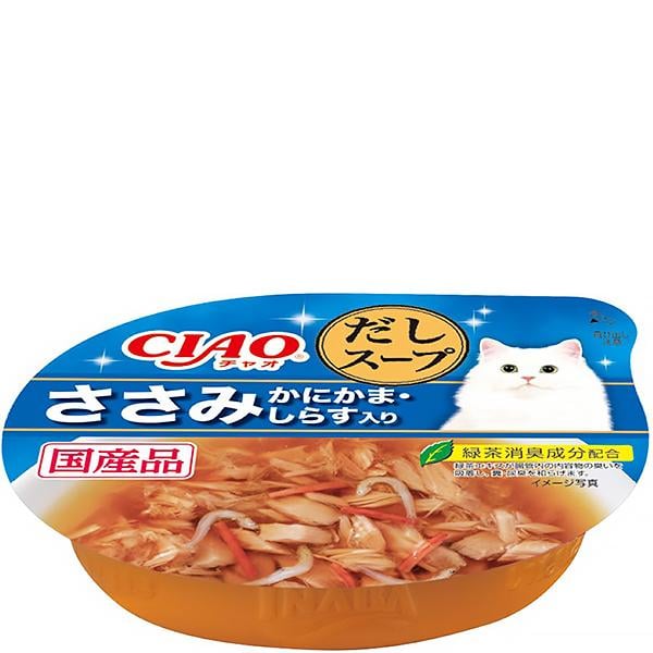 チャオカップ このままだしスープ ささみかにかま・しらす入り 60g×6コ