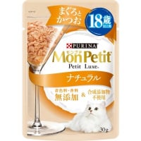 【あす宅】モンプチ プチリュクスパウチ ナチュラル 18歳以上用 まぐろとかつお 30g×12コ