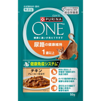 【あす宅】ピュリナワン キャット パウチ 尿路の健康維持 1歳以上 チキン グレービー仕立て 50g×12コ