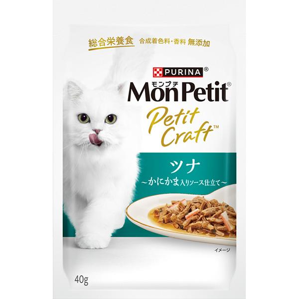 【あす宅】モンプチ プチクラフト ツナ かにかま入りソース仕立て 40g×6コ