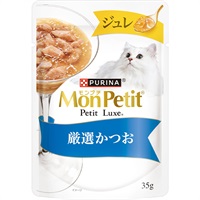 【あす宅】モンプチ プチリュクスパウチ ジュレ 厳選かつお 35g×12コ