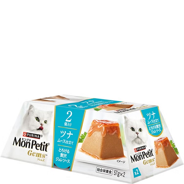 【あす宅】モンプチ ジェムズ ツナムース仕立て 57g×2コ
