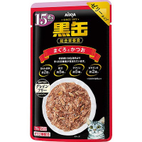 黒缶パウチ 15歳頃からのまぐろとかつお 70g×12コ