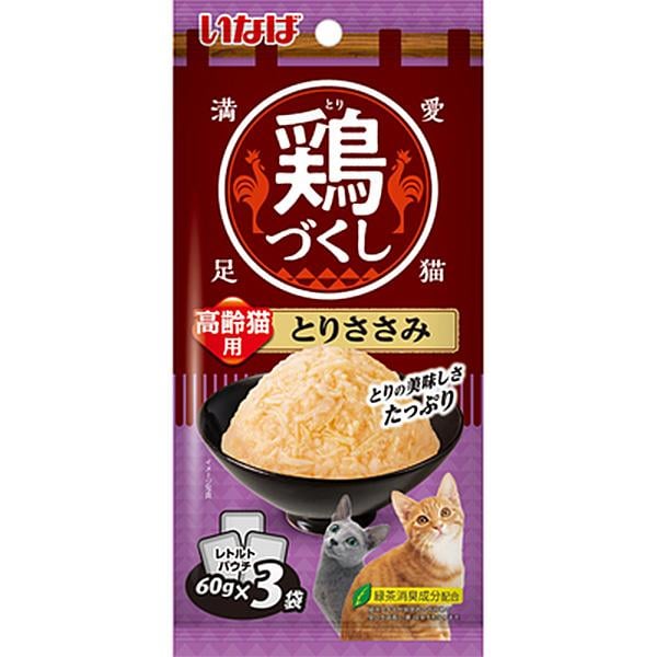 いなば 鶏づくし 高齢猫用 とりささみ 60g×3袋