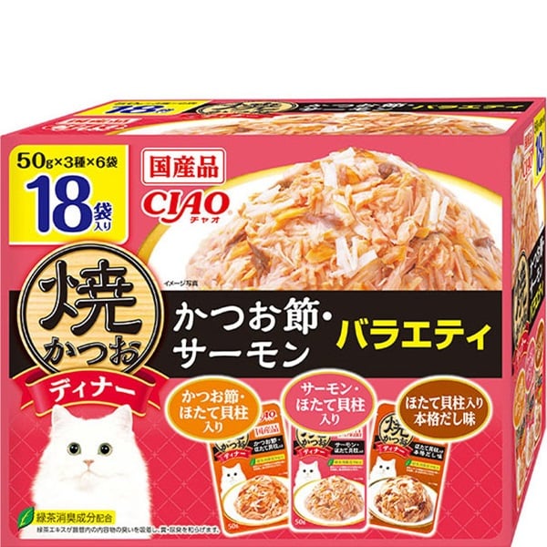 チャオ 焼かつおディナー バラエティ 50g×18袋