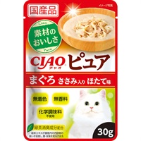チャオ ピュア まぐろ ささみ入り ほたて味 30g×16コ