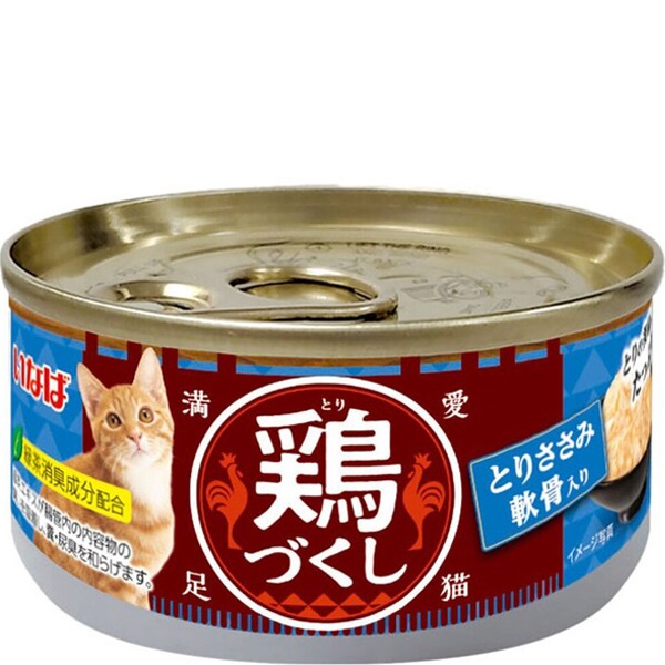 いなば 鶏づくし缶 とりささみ 軟骨入り 80g