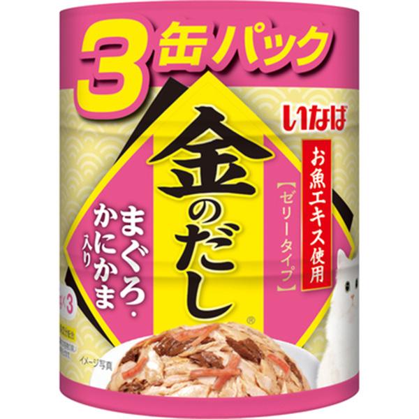 いなば 金のだし まぐろ・かにかま入り （65g×3缶パック）×24コ