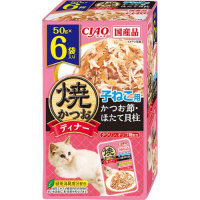 チャオ 焼かつおディナー 子ねこ用 かつお節ほたて貝柱 50g×6個