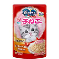 銀のスプーン パウチ 健康に育つ子ねこ用 まぐろ・かつおにささみ入り 60g×16コ