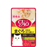チャオパウチ まぐろ ささみ・まぐろ節入り 40g×16コ