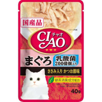チャオパウチ 乳酸菌入り まぐろ ささみ入りかつお節味 40g×16コ
