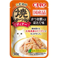 チャオ こだわり焼かつおディナー かつお節入り ほたて味 30g×16コ