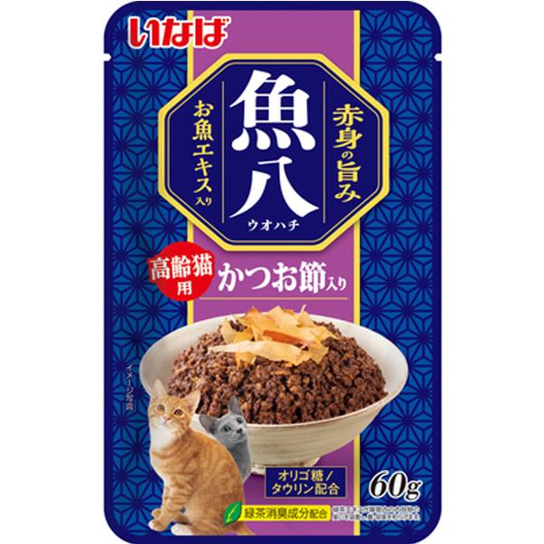 いなば 魚八 パウチ 高齢猫用 かつお節入り 60g×16コ