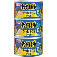 わがまま猫 白身のせ かつお・まぐろ かつお節入り 140g×3缶パック×18本