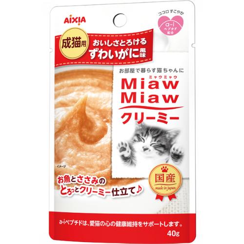 【あす宅】MiawMiawクリーミー ずわいがに風味 40g ×12コ [ミャウミャウ]