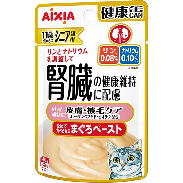 シニア猫用 健康缶パウチ 皮膚・被毛ケア 40g×12コ