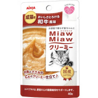 【あす宅】MiawMiawクリーミー 和牛風味 40g×12コ [ミャウミャウ]
