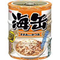 海缶ミニ3P ささみ入りかつお 180g（60g×3缶）×24コ