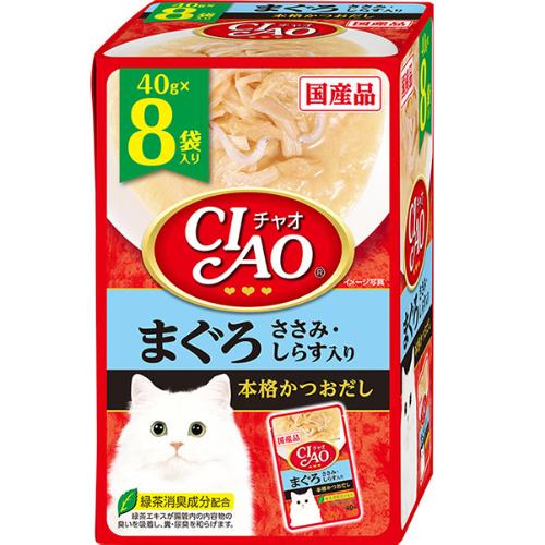 チャオ パウチ まぐろ ささみ・しらす入り 40g×8袋入り