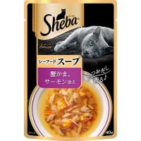 【あす宅】シーバ アミューズ シーフードスープ 蟹かま、サーモン添え 40g×12コ
