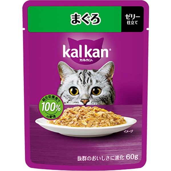 【あす宅】カルカン パウチ ゼリー仕立て まぐろ 60g×12コ