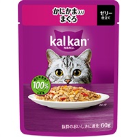 【あす宅】カルカン パウチ ゼリー仕立て かにかま入りまぐろ 60g×12コ