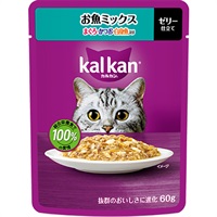 【あす宅】カルカン パウチ ゼリー仕立て お魚ミックス まぐろ・かつお・白身魚入り 60g×12コ