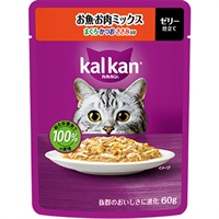 【あす宅】カルカン パウチ ゼリー仕立て お魚・お肉ミックス まぐろ・かつお・ささみ入り 60g×12コ