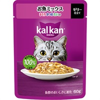 【あす宅】カルカン パウチ ゼリー仕立て お魚ミックス まぐろ・かつお・たい入り 60g×12コ