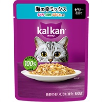 【あす宅】カルカン パウチ ゼリー仕立て 海の幸ミックス まぐろ・白身魚・ほたてだし入り 60g×12コ