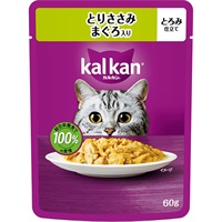 【あす宅】カルカン パウチ とろみ仕立て とりささみ まぐろ入り 60g×12コ
