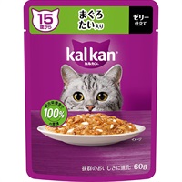 【あす宅】カルカン パウチ ゼリー仕立て 15歳から まぐろ たい入り 60g×12コ
