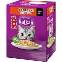 【あす宅】カルカン パウチ ゼリー仕立て お魚・お肉ミックス まぐろ・かつお・ささみ入り 60g×8袋入