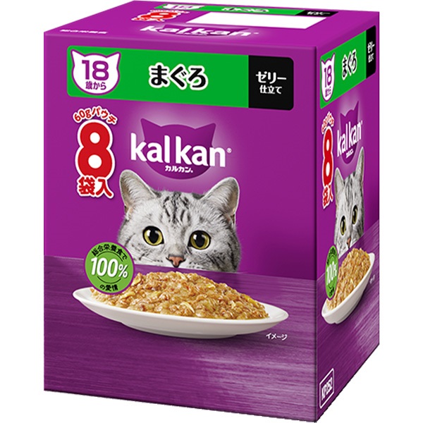 カルカン　パウチ　ゼリー仕立て　8袋入り12箱 96袋まとめ売り カルカン パウチ ゼリー仕立て 18歳から まぐろ 60g×8袋入