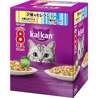【あす宅】カルカン パウチ ゼリー仕立て 2種のセレクション まぐろ・たい・かにかま・ささみ入り/まぐろ・たい・白身魚・さけ入り 60g×8袋入