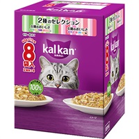 【あす宅】カルカン パウチ ゼリー仕立て 2種のセレクション まぐろ・たい・白身魚・ほたてだし入り/まぐろ・かつお・さけ・えび風味 60g×8袋入