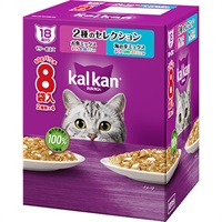 【あす宅】カルカン パウチ ゼリー仕立て 18歳から 2種のセレクション お魚ミックス まぐろ・かつお・たい入り/海の幸ミックス まぐろ・白身魚・ほたてだし入り 60g×8袋入