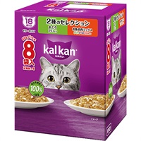 【あす宅】カルカン パウチ ゼリー仕立て 18歳から 2種のセレクション まぐろ・たい入り/お魚・お肉ミックス まぐろ・かつお・ささみ入り 60g×8袋入