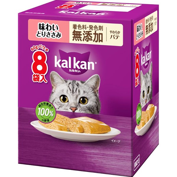 【あす宅】カルカン パウチ やわらかパテ 味わいとりささみ 60g×8袋