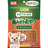 ペットキッス ワンちゃんの歯みがきおやつ ササミスティック プレーン 60g