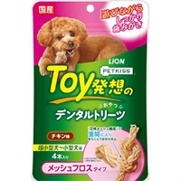 ペットキッス Toy発想のデンタルトリーツ メッシュフロスタイプ 超小型犬～小型犬用 チキン味 4本入り