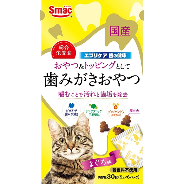 エブリケア 歯の健康 歯みがきおやつ 猫用 まぐろ味 30g（5g×6分包）